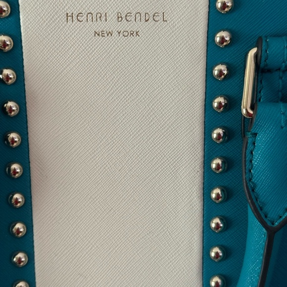 Henri Bendel Navy and Teal Satchel - Picture 2 of 6